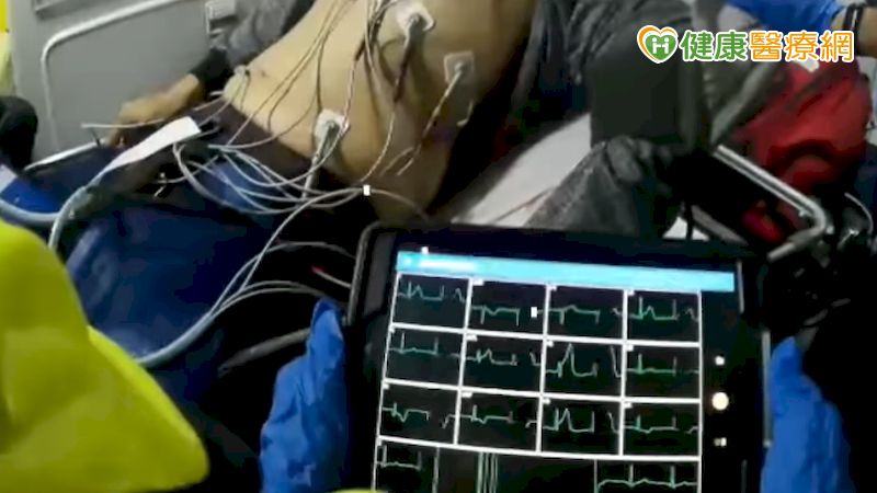 救護車配備心電圖機 壯年男心肌梗塞到院前獲救