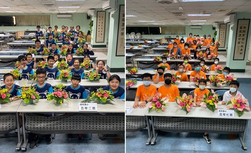 漢民國小學生用心插好花卉 送給媽媽母親節最棒的禮物/波新聞