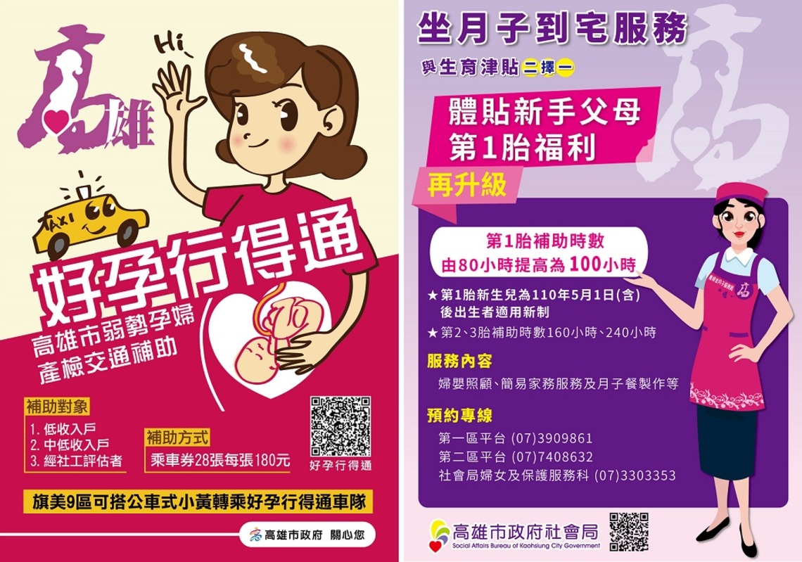 與中央同步 高市好孕行得通    產檢交通補助增為14次  最高補助5,040元／波新聞