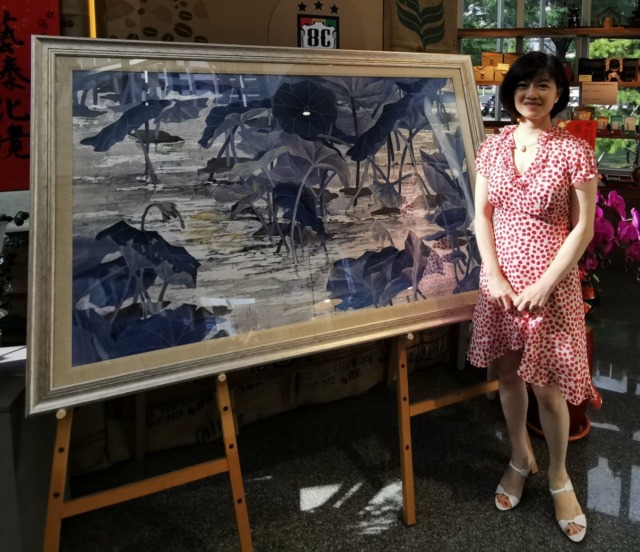 張若琳和甫入圍26屆大墩美展膠彩作品「悸動」