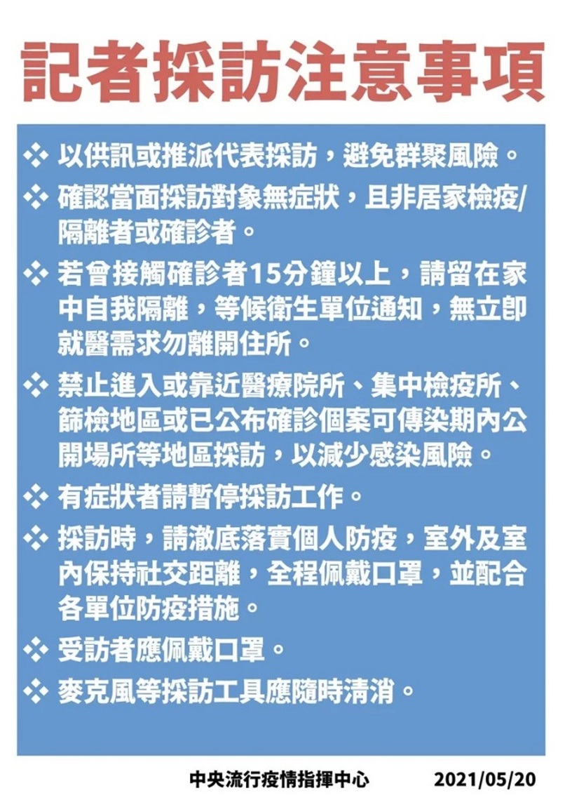 因應疫情嚴峻 高市府公布記者採訪注意事項/波新聞