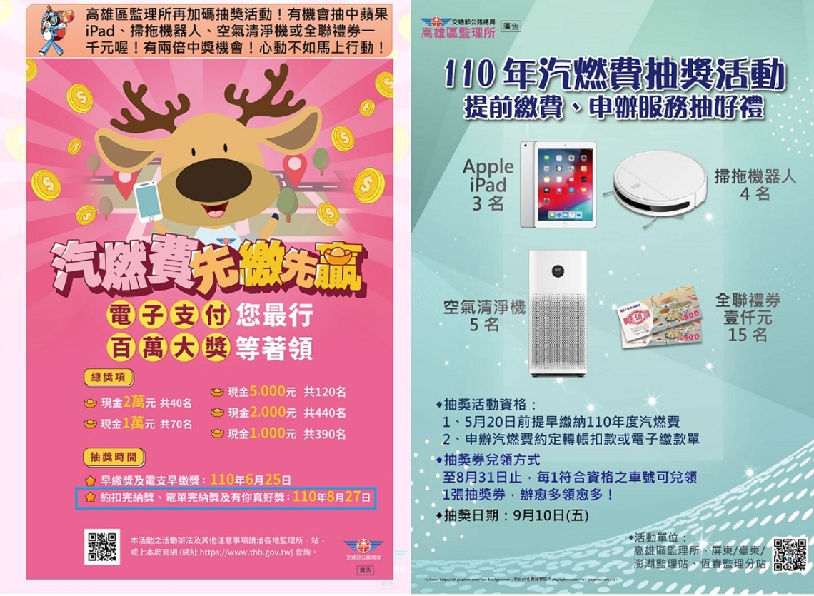 110年汽燃費第二階段抽獎訊息報您知/波新聞