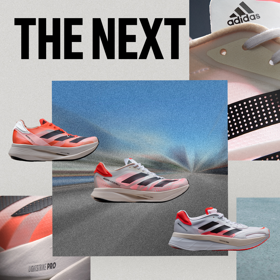 adidas集結品牌創新科技,推出全新adizero家族系列,打造不同性能取向的三款全新跑鞋:adizero Prime X、adizero adios Pro 2,及adizero Boston 10
