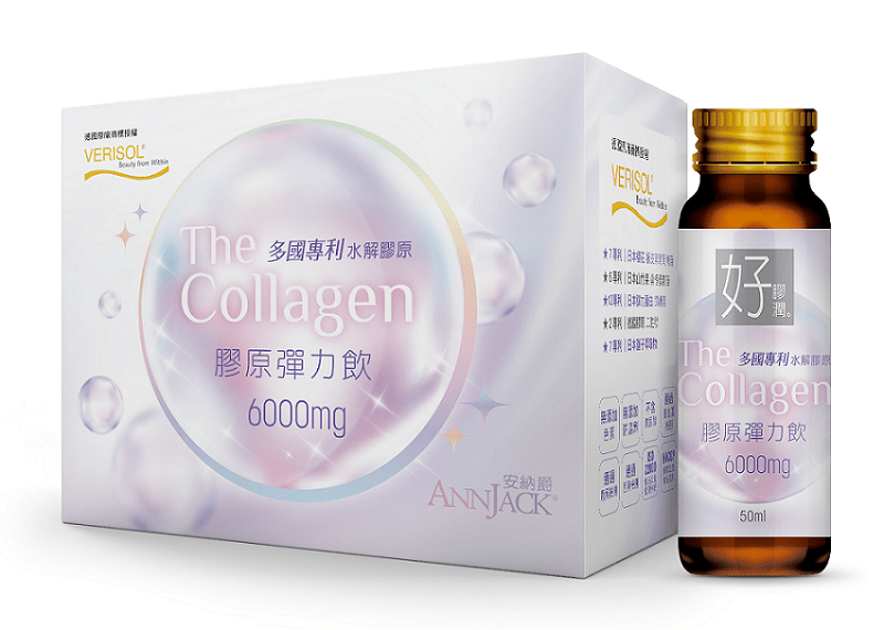 好膠潤膠原彈力飲6瓶-盒(每瓶50毫升+-5_)售價NT$1880優惠價NT$880.(圖片提供:安納爵)