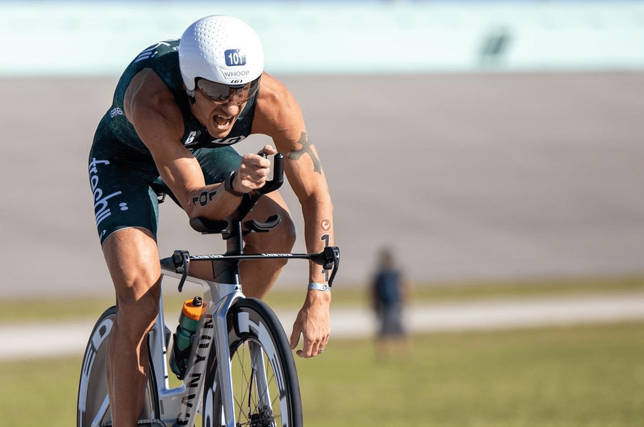 2021 IRONAMN 70.3 St. George 北美錦標賽冠軍:Lionel Sanders。圖片來源。