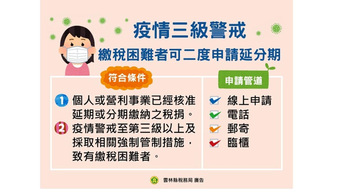 疫情三級警戒　  繳稅困難可二度申請延分期／波新聞