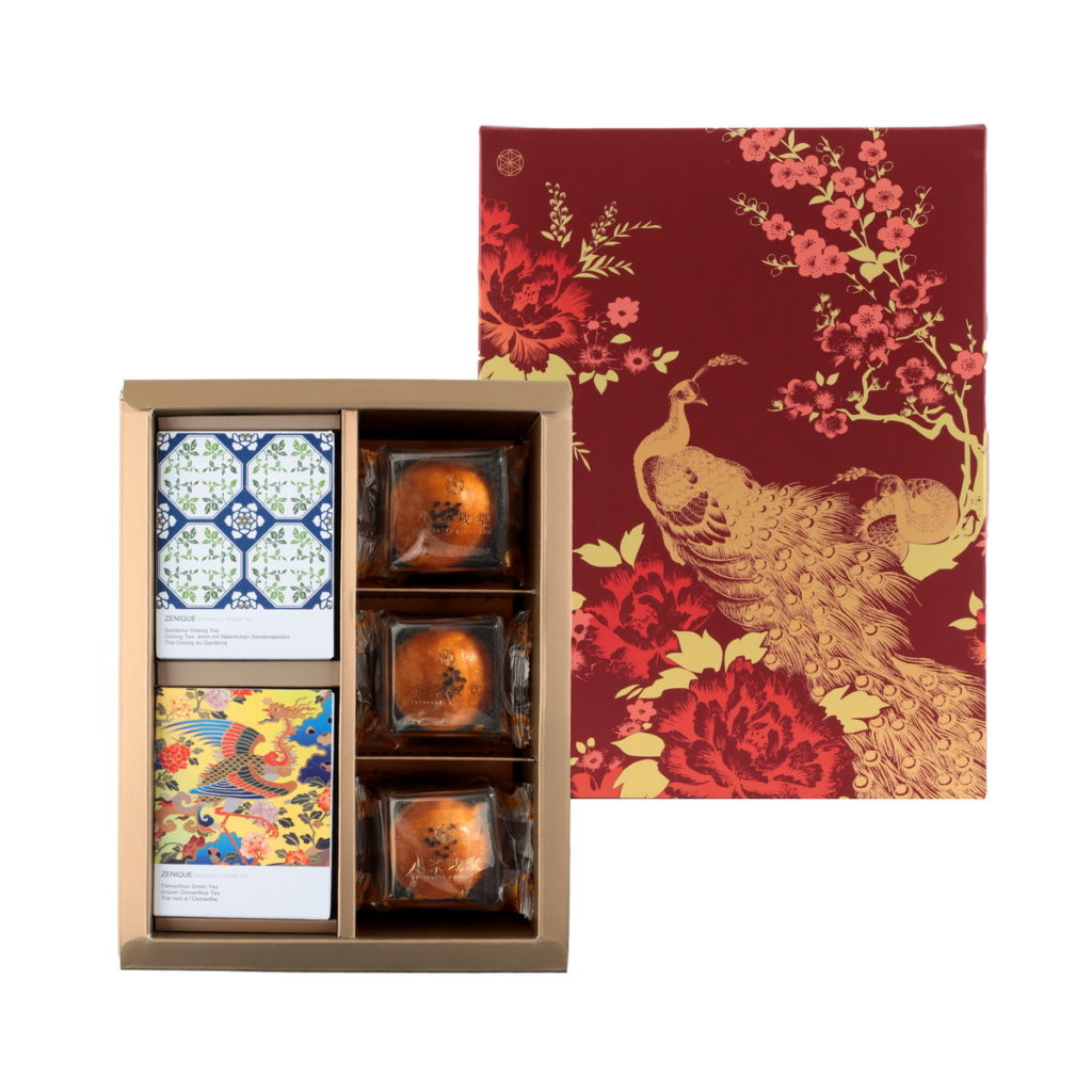 鳳鳴朝陽特惠組合A，黑烏龍茶蛋黃酥／【輕巧盒】黃梔烏龍茶、桂花綠茶