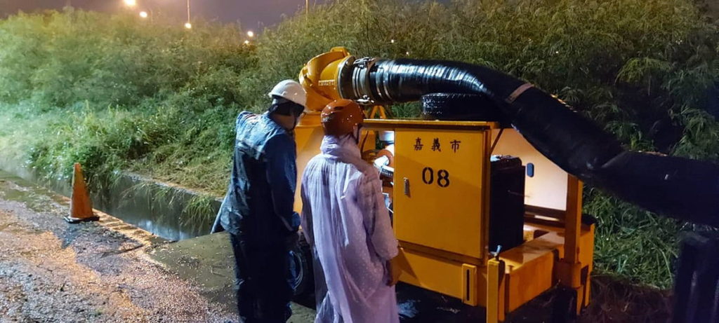 嘉義市府2座抽水站、13部移動式抽水機及車行地下道各項水利機電設施均已完成整備