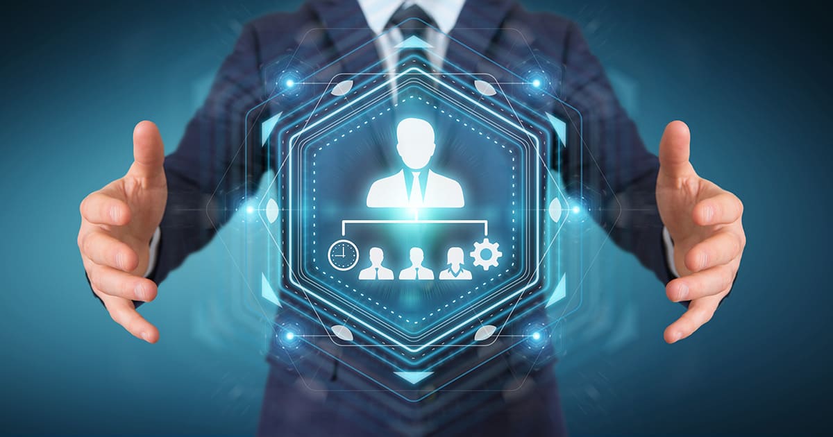 Businessman using business leadership chart 3D rendering