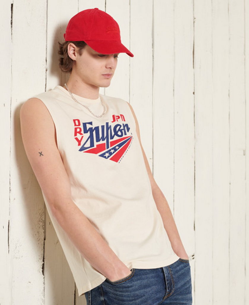 男 背心 BOHO CUT OFF GRAPHIC 奶油 $1,080