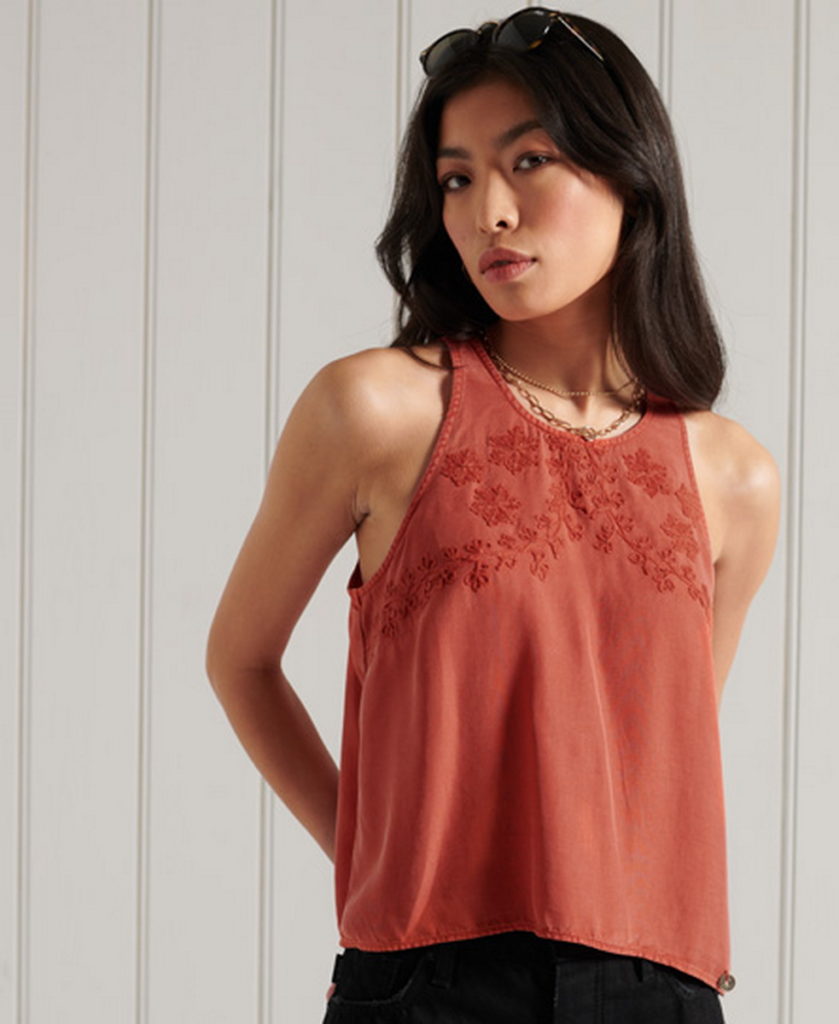 女 背心EMBROIDERED CAMI TOP 紅 $1,380