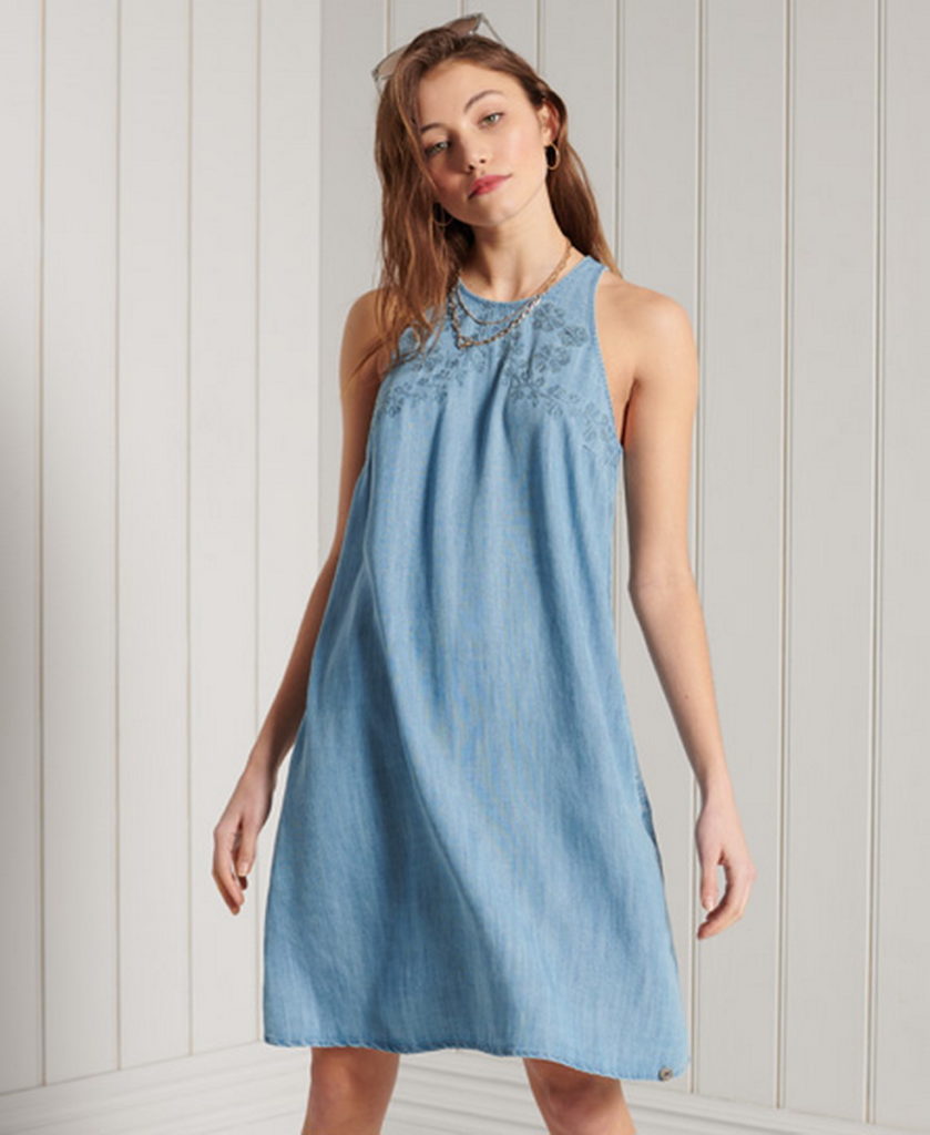 女 連身裙SLEEVELESS DRESS 淺藍 $2,280