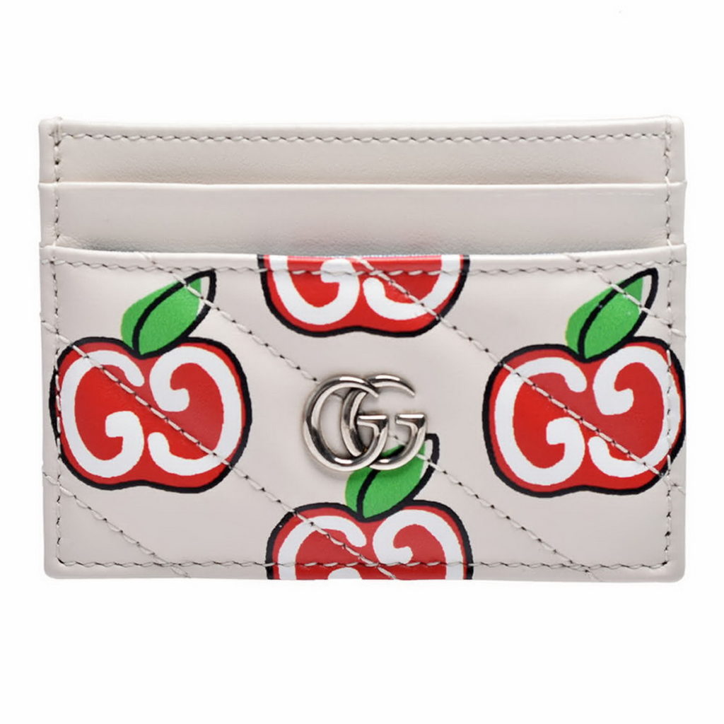 【GUCCI 古馳】七夕情人節限定款經典Marmont蘋果雙G LOGO牛皮萬用卡片夾,活動價11,033元。