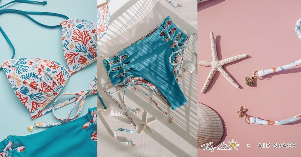 AIR SPACE與Iris的聯名花色,延續「OCEAN VIBE」主題,以海洋元素為設計理念