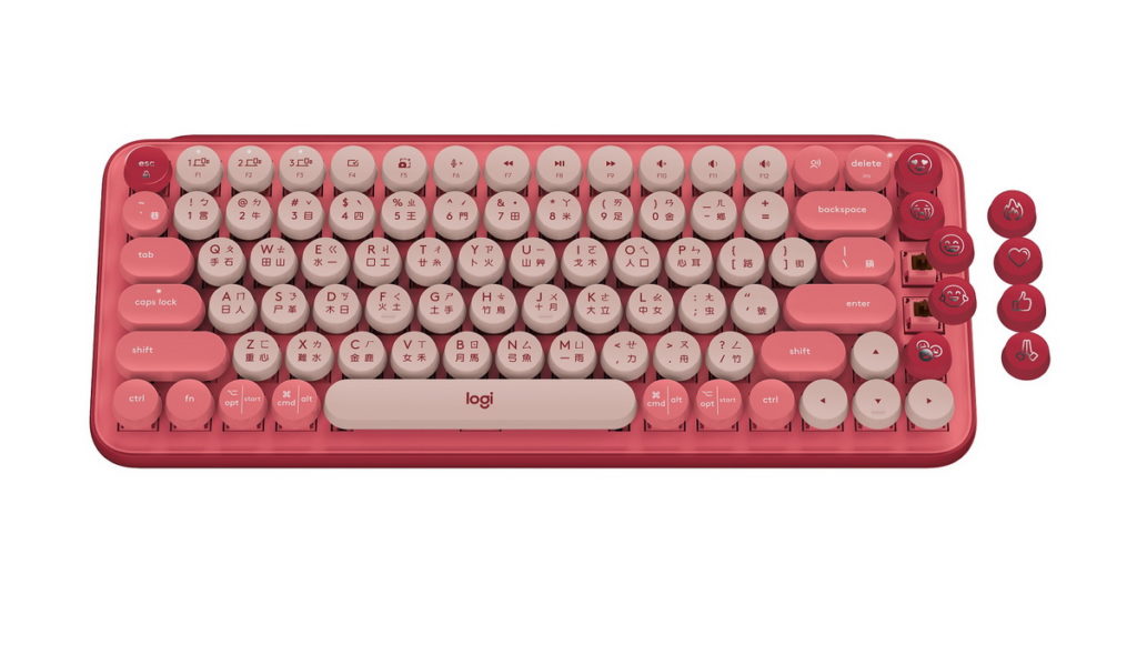 「Logitech羅技POP KEYS無線機械式鍵盤」魅力桃