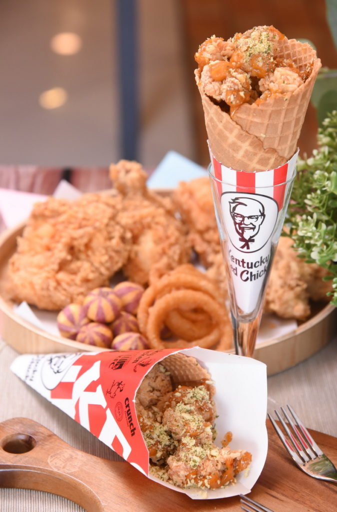 肯德基推出全新限定「Chiffle雞米花甜筒」，以Chicken X Waffle的概念