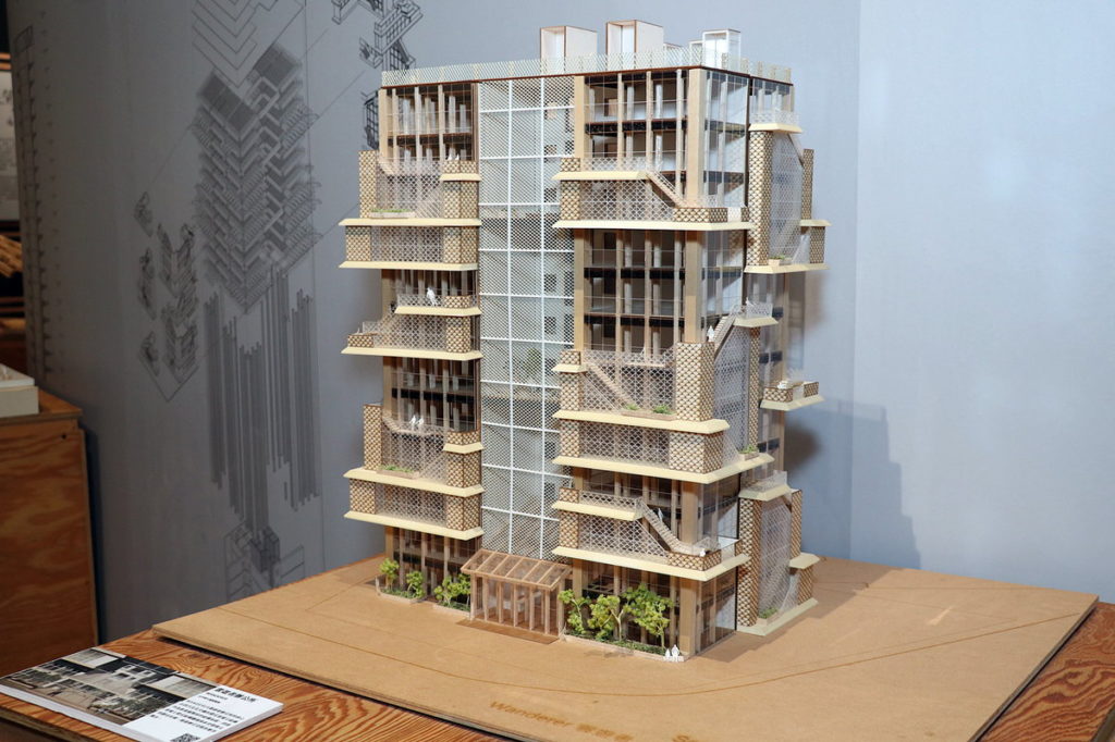 展場有許多精緻的木構建築模型