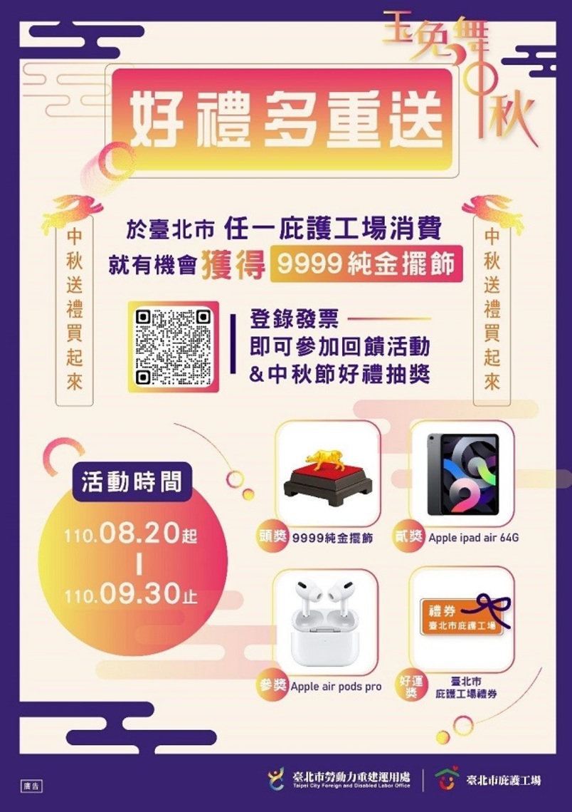 疫情降級拼復業 北市首推庇護工場中秋好禮送9999黃金牛!/波新聞