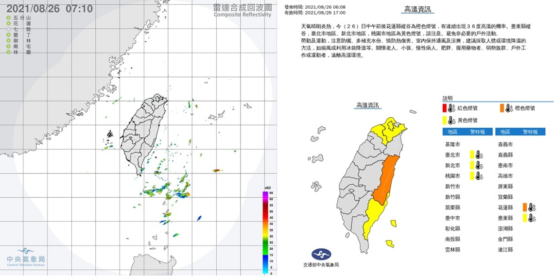 高溫炎熱   午後留意局部大雷雨