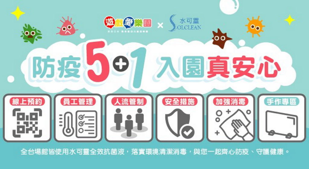 812日起各店點陸續恢復營業開放入園,採取「防疫5+1」規範,為落實防疫安全、守護顧客健康做足準備。