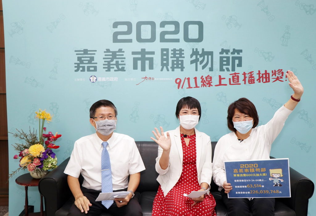 嘉義市長黃敏惠線上直播抽出幸運得主(資料照)
