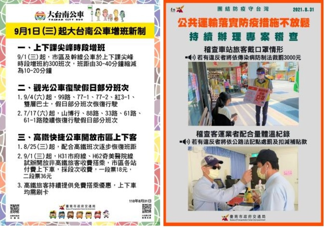 9月起大台南公車增班新制 黃偉哲呼籲乘客避免交談接觸護健康/波新聞