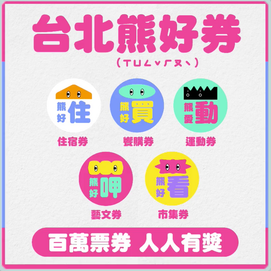 振興北市商家!5大重點一次看懂北市府推出的「台北熊好券」