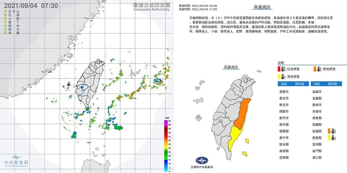天氣熱紫外線強 午後山區中南局部大雨