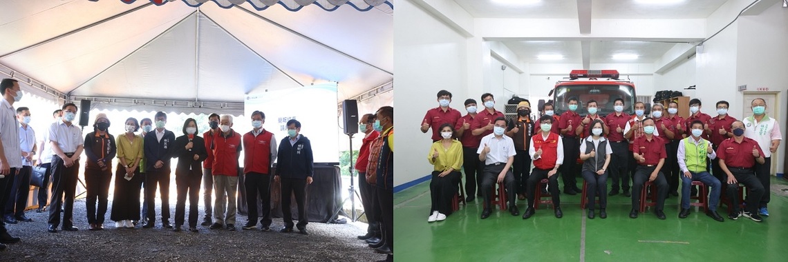 陪同總統視察明霸克露橋便道 慰勉第一線警消同仁 市府感謝中央全力協助災後復原重建
