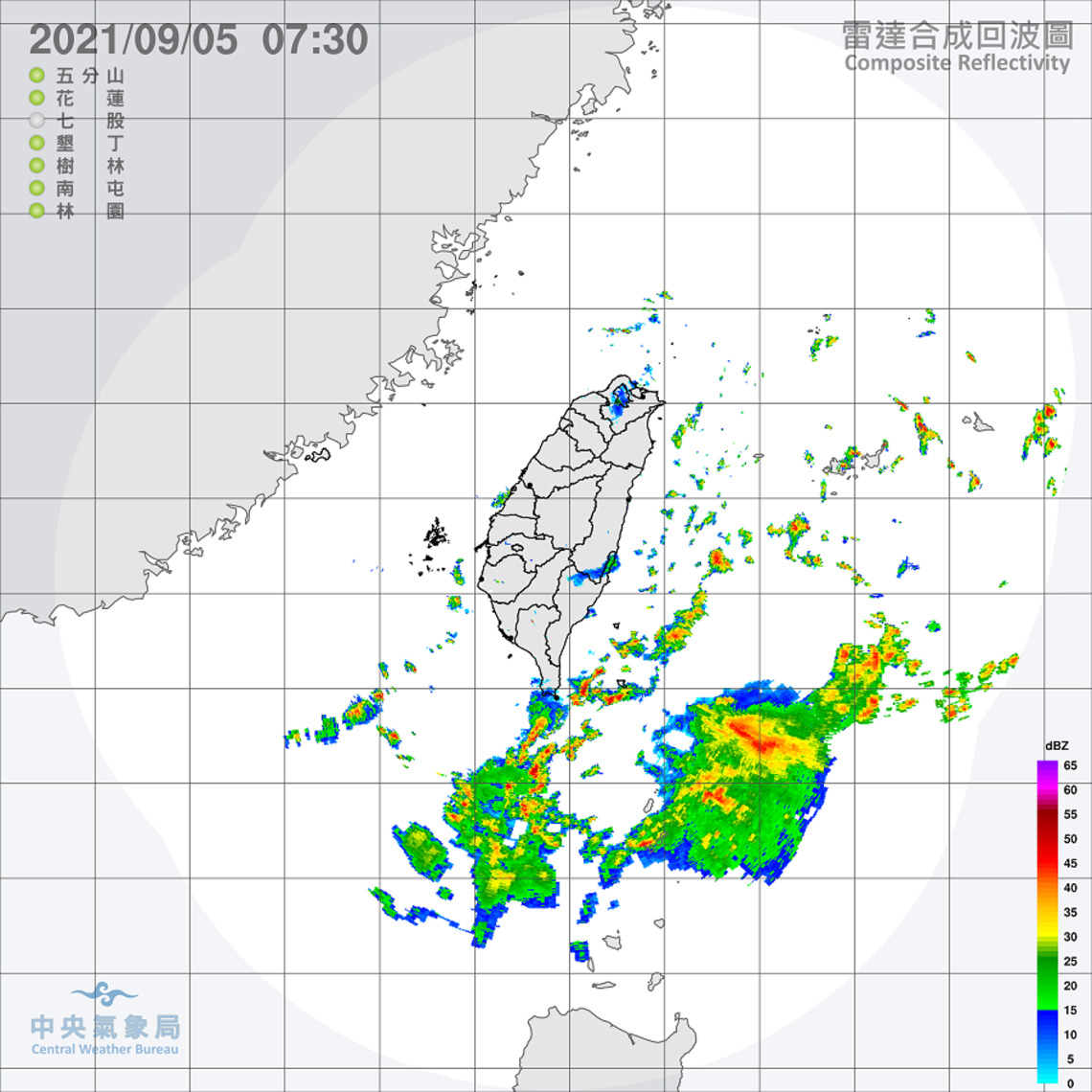 南方水氣過花東恆春雨多 午後山區中南局部大雷雨