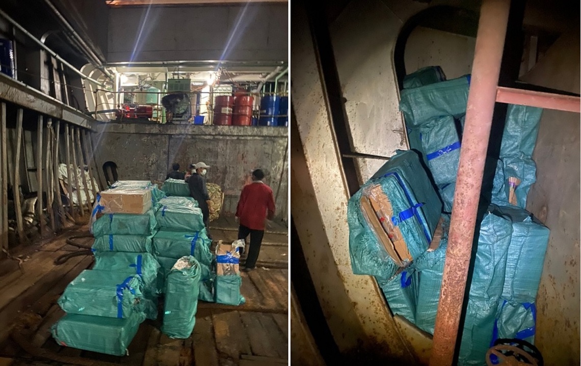 高雄海關識破密窩 於高風險船舶查獲私菸
