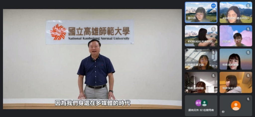王政彥副校長從「freshman」提出：新奇、新意、新人生階段，勉勵新生充滿熱情、批判思考