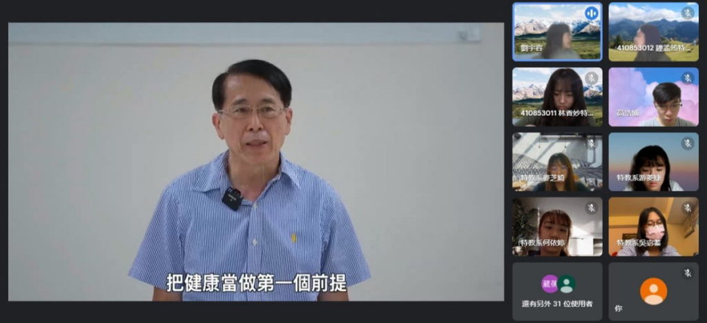 廖副校長提醒新生，應該以身體健康為首要，努力充實學養