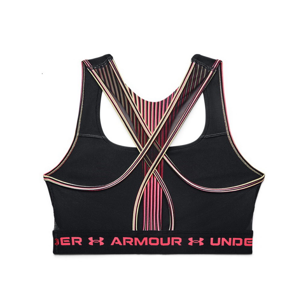 UA 80s Crossback運動內衣則以迪斯可霓虹燈線條展現復古姿態、道出80年代的美好青春。