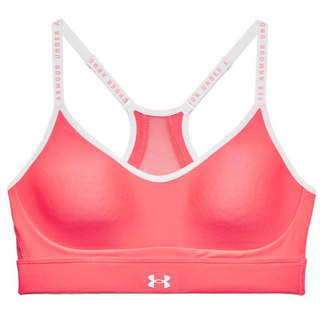 女 UA Infinity 低衝擊運動內衣 粉橘 $1,280