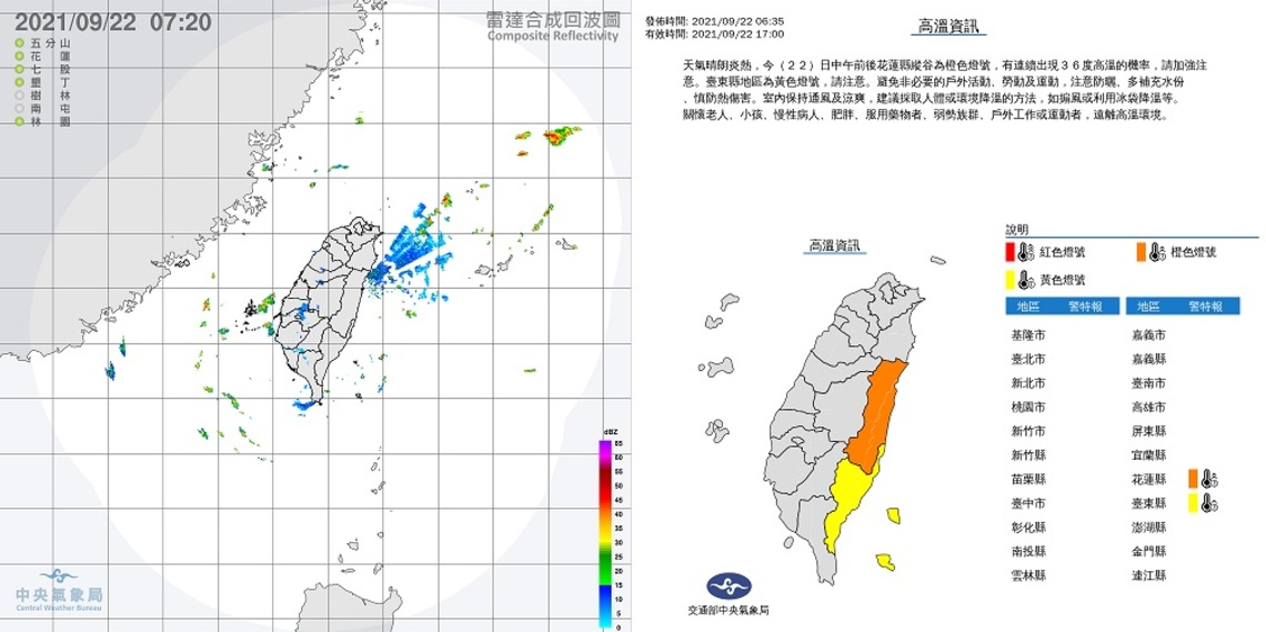 多雲到晴天氣熱 午後局部雷陣雨 中部以北雲增零星雨