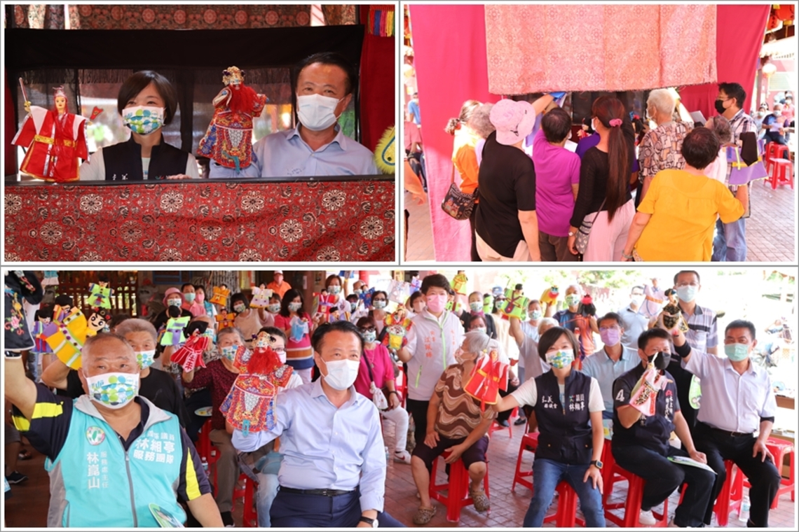 嘉義縣長輩操持台灣人的共同回憶布袋戲偶 演出鄉野傳奇故事