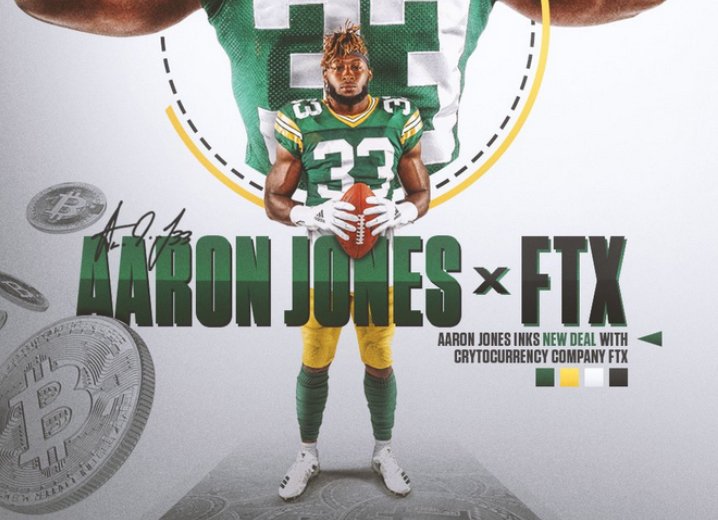 NFL球星再加盟FTX!跑衛Aaron Jones任品牌大使,旗下慈善網站將整合FTX Pay