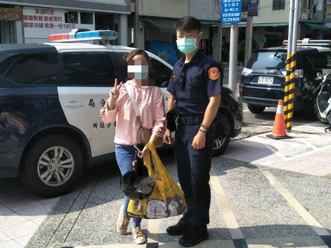 菲律賓籍女子派出所初體驗 直誇前金警高效率尋回包包