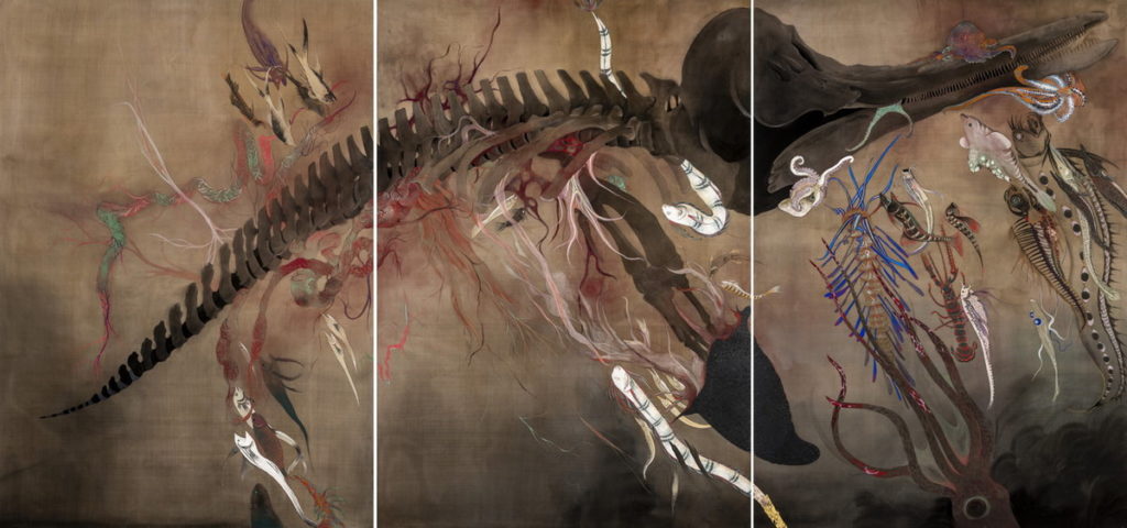 玉山獎-郭雅倢 鯨落 書畫類 水墨第一名