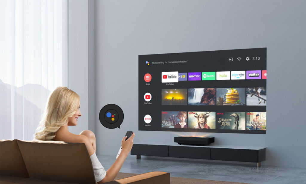 Android TV 10 系統,支援多國語言與注音輸入