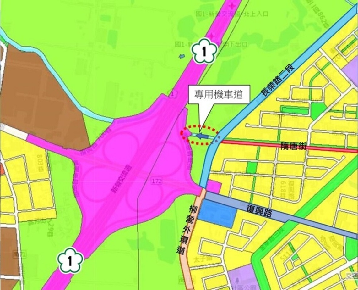 台南新營交流道增機車涵洞
