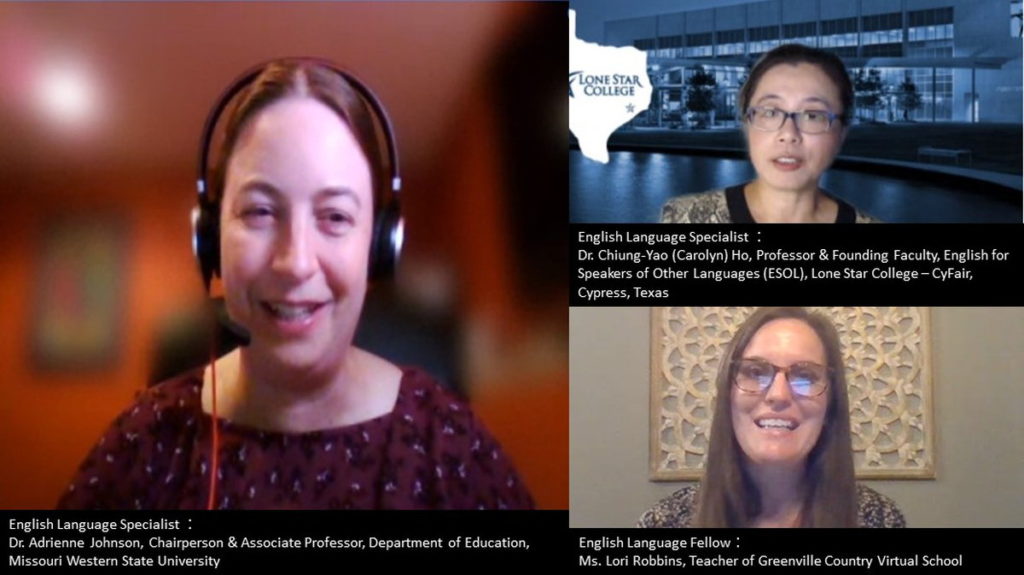 三位外國專家學者,Dr. Carolyn Ho, Dr. Adrienne Johnson以及Ms. Lori Robbins