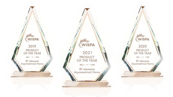 RF elements 的不對稱喇叭連續第三年榮獲「2021 年 WISPA 年度最佳產品獎」