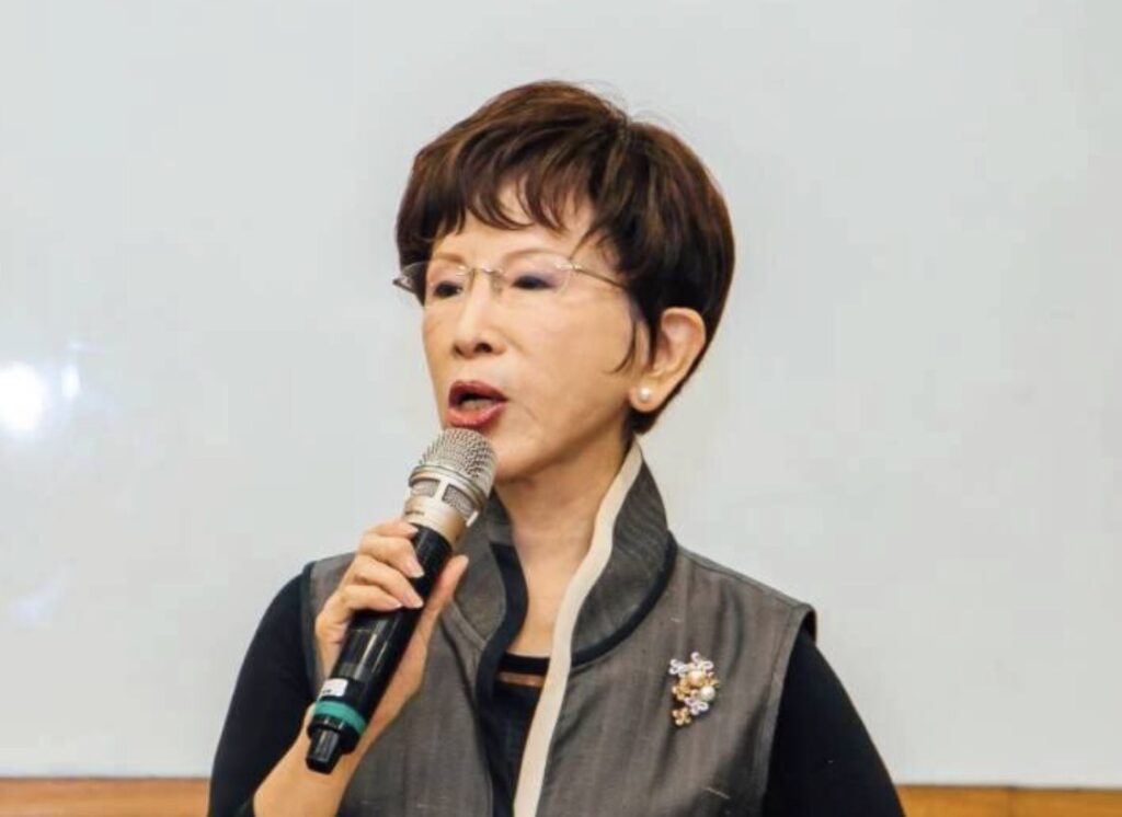 前中國國民黨主席洪秀柱認為只有導正思想,台灣才有未來可言。