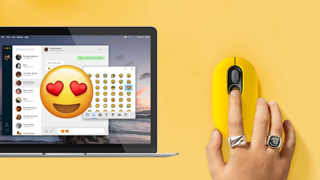 Logitech POP MOUSE能一鍵發送EMOJI自訂表情符號與設置快捷鍵
