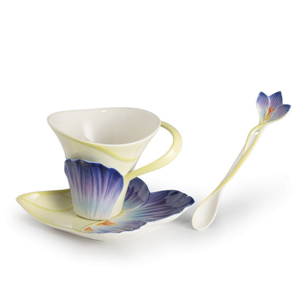花漾季事 番紅花 杯盤+湯匙組_雙11優惠價:NTD6,030