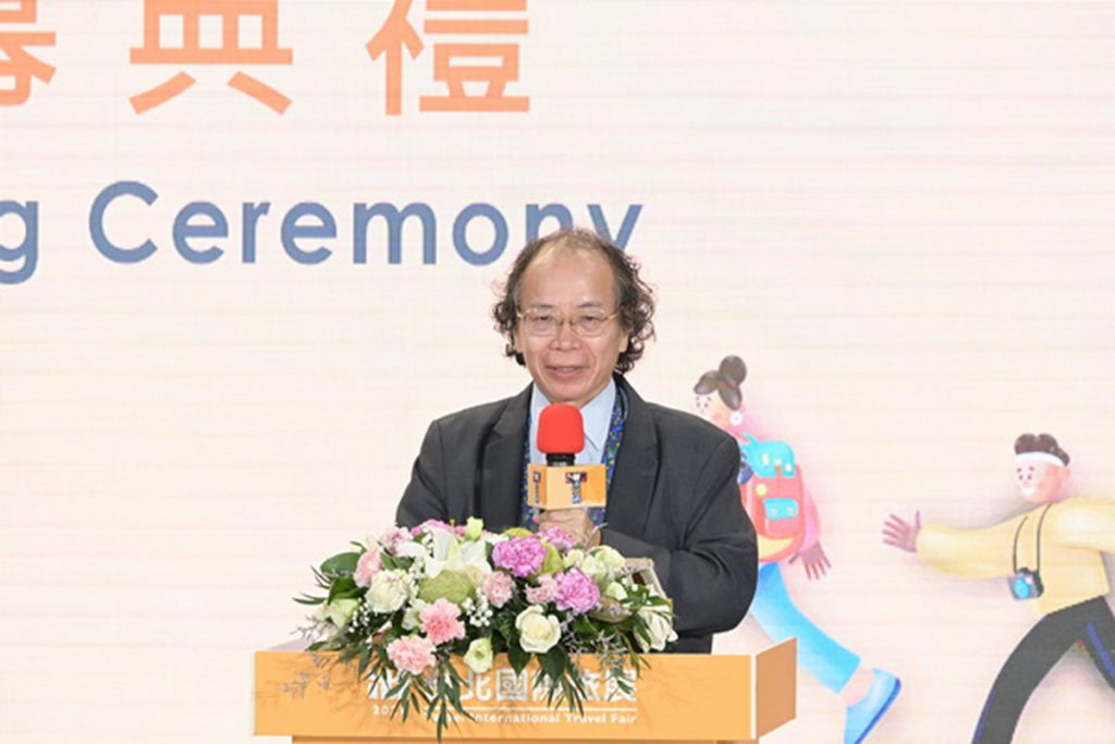 行政院政委張景森讚許ITF台北國際旅展是台灣觀光產業向全世界宣傳的最好機會，展現我國觀光產業的活力及旺盛商機，提升國民幸福感！