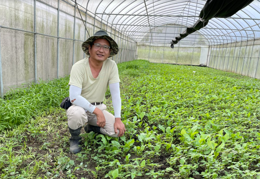 健福有機農場主人羅文祥敘述,秉持對食安的堅持,農場不施農藥化肥,連器具清洗都避免清潔劑,全程減少化學藥劑污染