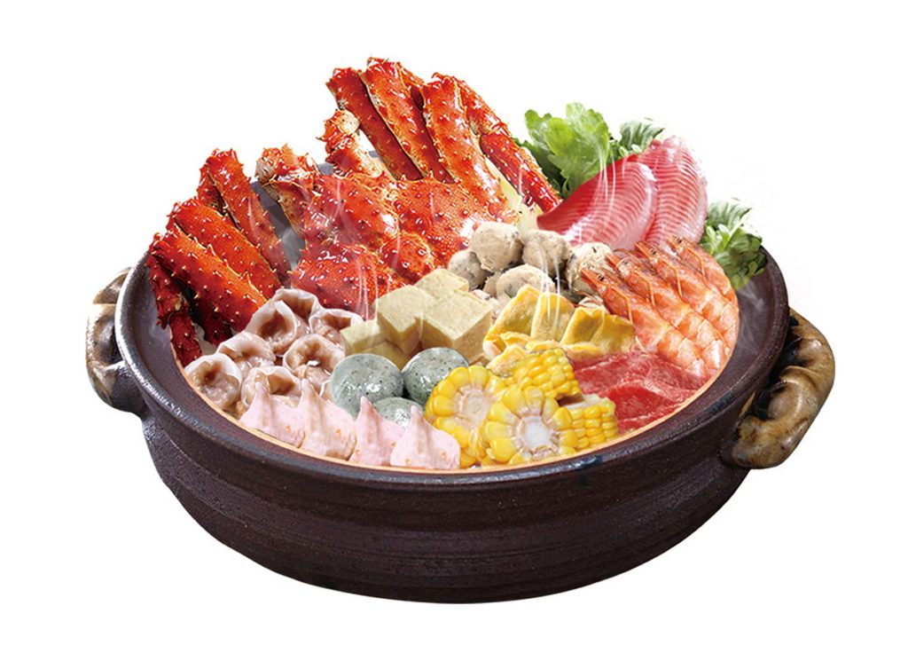 萊爾富「日日品湯」鍋物預購,推出澎派「西北」極品帝王蟹海陸鍋(售價2,800元),一次可吃到帝王蟹、梅花豬、雪花牛、草蝦及鯛魚片等等高檔食材